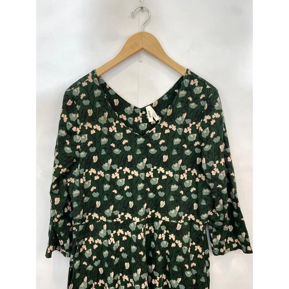 Pact Green Floral Dress - Picture 3 of 8